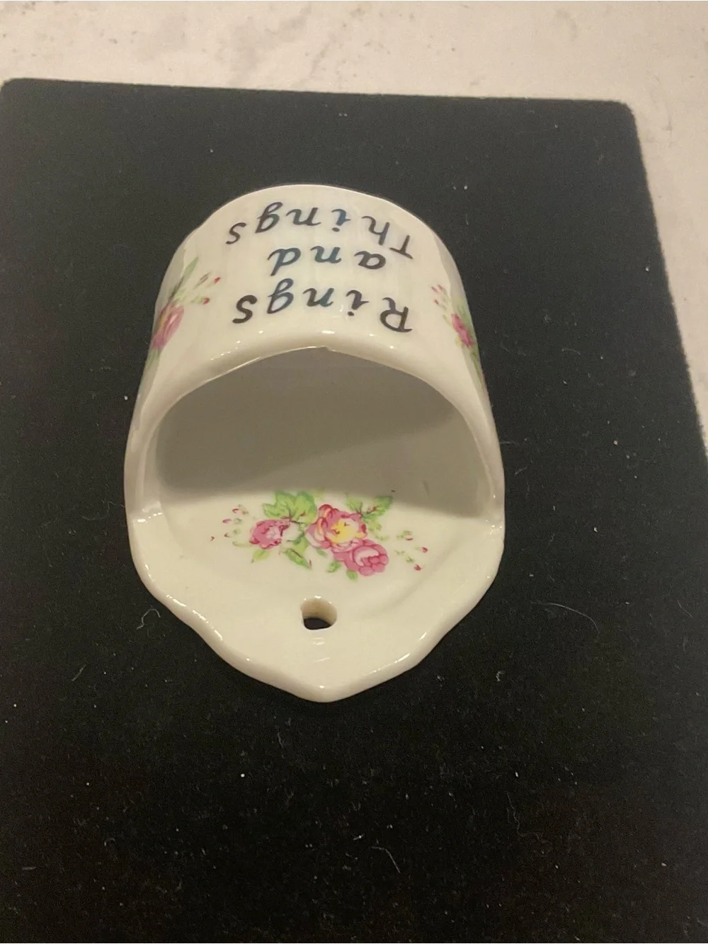 Vintage Rings and Things Ceramic Wall Pocket